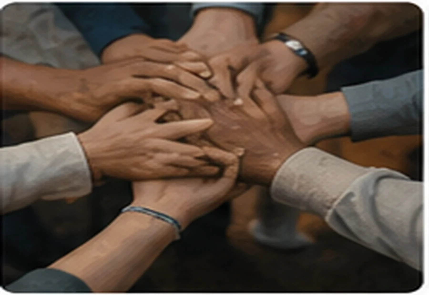 People working together in service and support