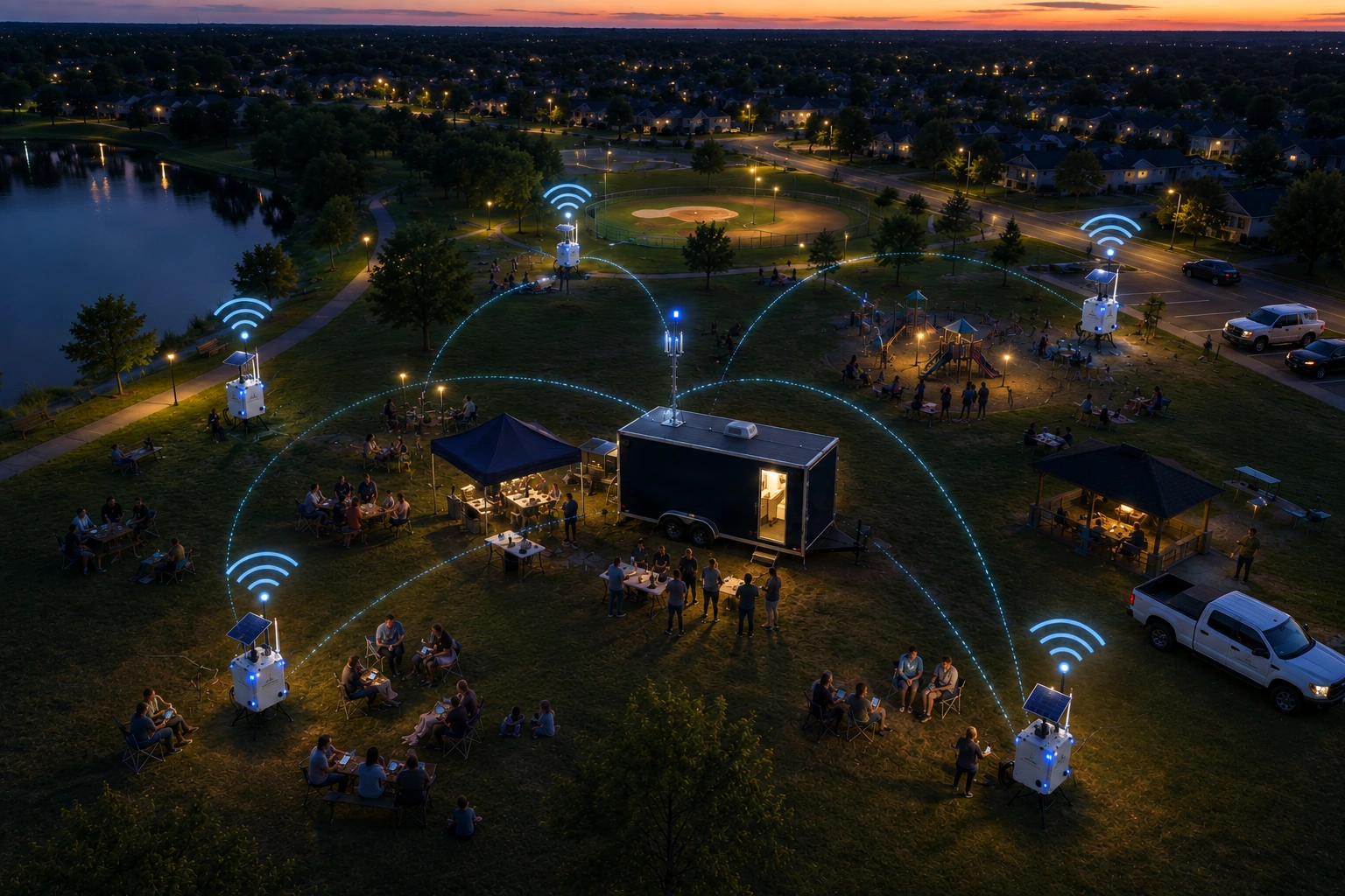 LightBridge field deployment equipment ready to serve a community